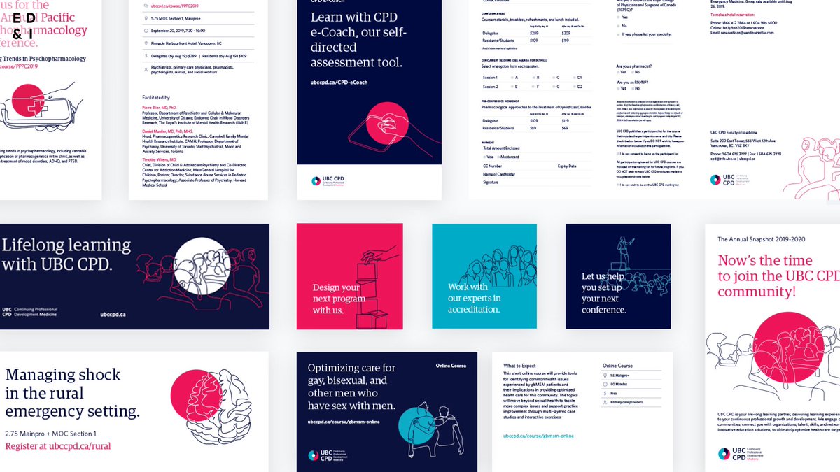 EDUCEDESIGN's tweet photo. This fall, we’ve been working with UBC CPD on a brand refresh - diving into all the key brand elements from verbal to visual. We also created an expansive toolkit for their communication material across digital and print formats. Learn more on our website: https://t.co/Tw1Jb88hdP https://t.co/w0PEfywWzC