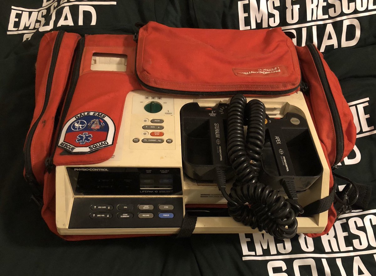 DaleRescue's tweet photo. A little throwback for our older EMSP’s out there, who remembers this beast?   Who’s used one or some of the older beasts?

I remembered patients who fibbed got paddled!

Have a blessed evening! 

- Kevin Turley 

#PhysioControl #LifePak10 #Paddles #DontFib #EMS #ALS #BLS #Rescue https://t.co/rqvwgOzvRL