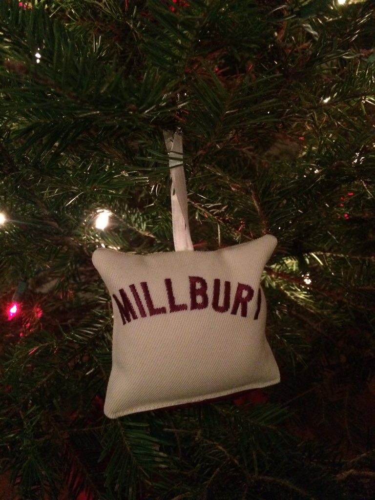 MillburyHSMusic's tweet photo. Finally got around to decorating the tree tonight...so thankful I got to add this to the mix! Ornaments made out of the old Marching Band uniforms—the MMPA still has plenty available!Gotta keep the Millbury Cheer in the holidays 🎼🔥 #wooliesyeah https://t.co/jmv6HGqRDG
