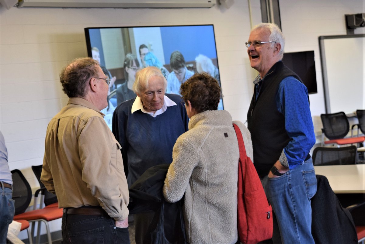 Professor Legget at his retirement party, 2019