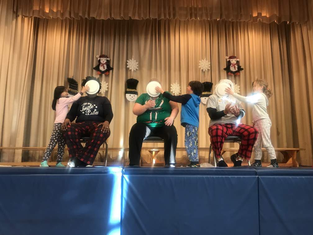 TDSBHalbert's tweet photo. During: as the whole student body watched on and counted down the three students did what they only thought was possible in movies - they got #MsPrince (by her own student too!!). They got Ms @JoMcMike and they got me! —#HalbertLife https://t.co/ps49b4xr7X