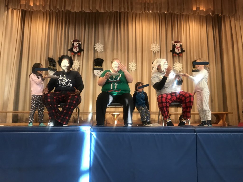 TDSBHalbert's tweet photo. After: The laughter and the joy!! The whole school erupted! A big thank you to the amazing students of @TDSBHalbert and -#MsPrince and @JoMcMike for being great sport. Well done SE, BT and JM. #HalbertLife https://t.co/gCUk3NxaXq