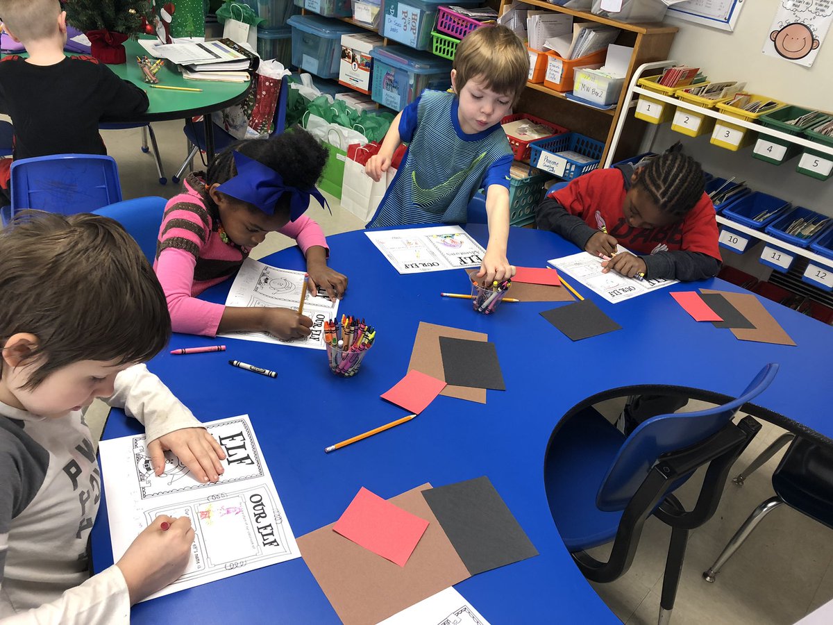 LauraSaey's tweet photo. 1st Grade Friends writing about our class Elf! #wearesteele https://t.co/oPAms1ONu4