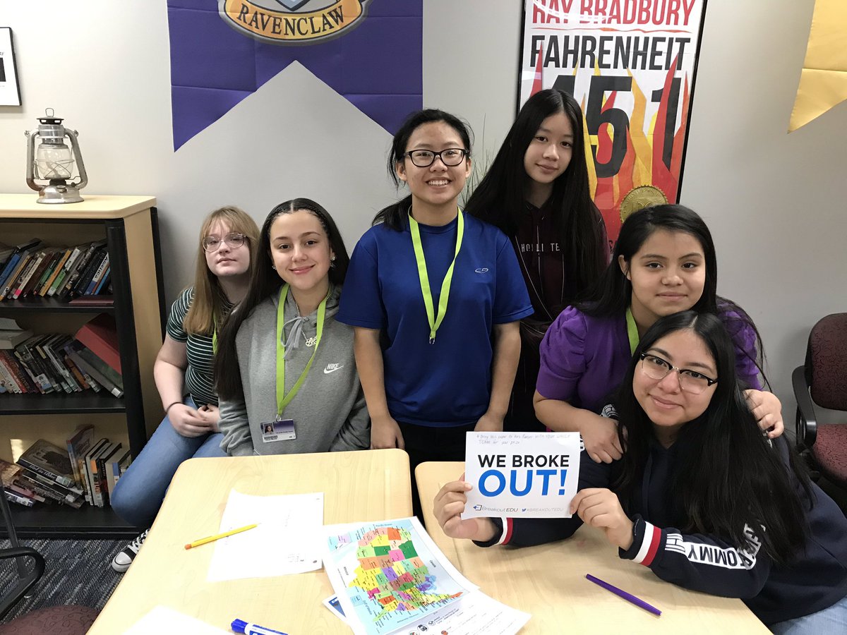 LHCIgnite's tweet photo. We had a great time “breaking out” today! Thank you @lana_reeser for setting up this fun &amp; engaging activity before winter break! @LHC_APCampbell @Damon6961 @LHCWilson https://t.co/RROkcVGOzn