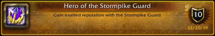 HunterKortinas's tweet photo. Check out this #Achievement! [Hero of the Stormpike Guard] #Warcraft #number68 https://t.co/1dHLbS5Gh4