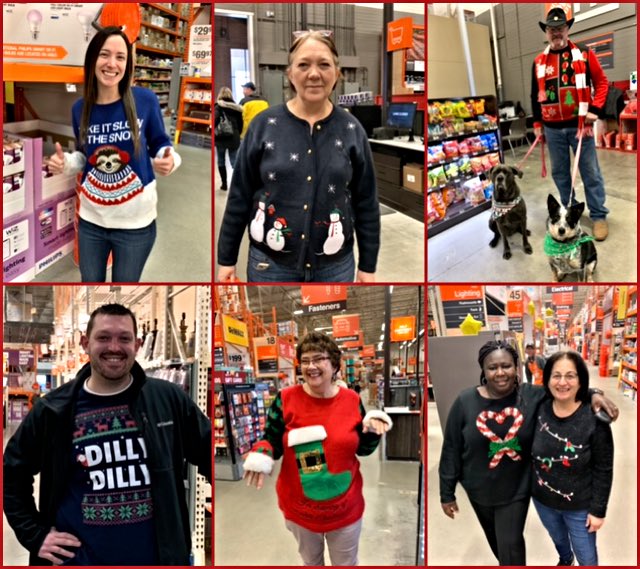Juanita Q. (@juanitaq1) on Twitter photo More Holiday/ugly sweater day <a href="/hd_2727/">2727 Home Depot</a>. Even our vendor and customers played along @#MWDEC2019 @XKerrigan @SallyGansior More Holiday/ugly sweater day <a href="/hd_2727/">2727 Home Depot</a>. Even our vendor and customers played along @#MWDEC2019 @XKerrigan @SallyGansior