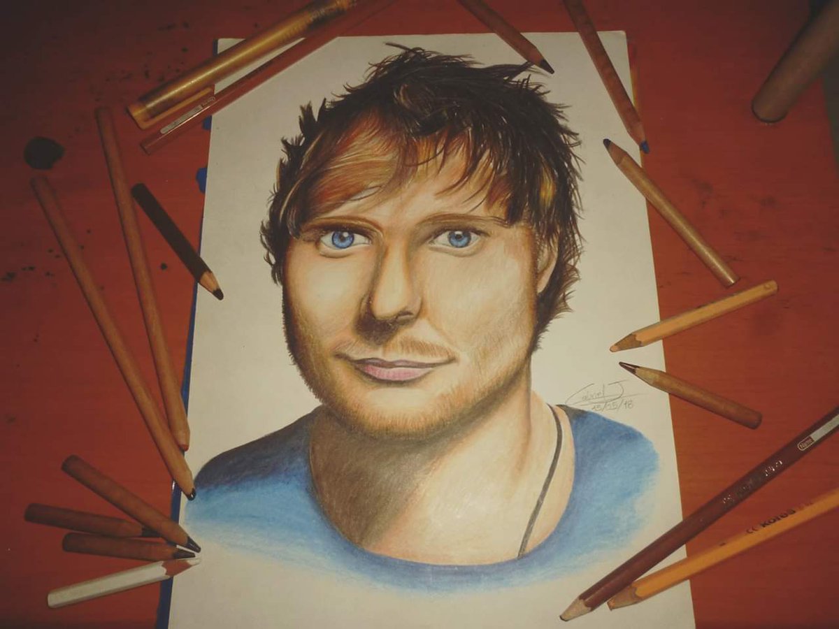 Gabriel17712308's tweet photo. Retrato a color del cantante Es Sheeran!!!✍️✍️

 Material: 
- Prisma color
- hoja de block
- lápiz HB 

 #cantante #dibujoacolor #EdSheeran #retratoacolor #draw https://t.co/745kcihJye