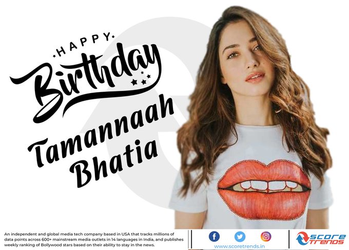 Tamannaah Bhatia&rsquo;s Birthday Celebration | HappyBday.to