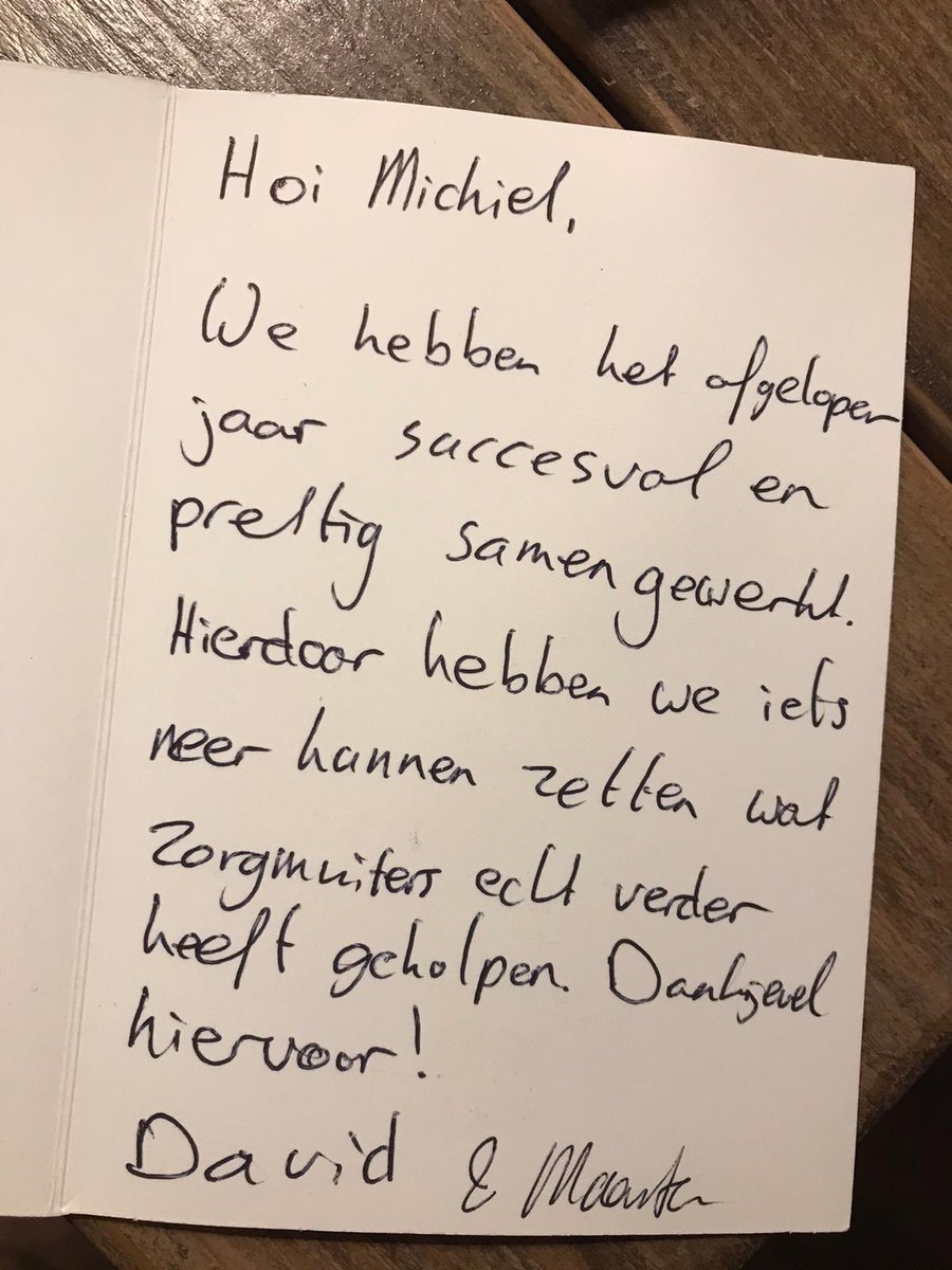 MHollanderCD's tweet photo. Fijne feedback op t einde van het jaar vanuit #zorgmuiters @Conclusion #conclusionvolgsysteem https://t.co/D4MaGdrlqE