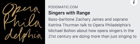 KatrinaSoprano's tweet photo. I'm a guest along with @_Zachary_James_  on @OperaPhila's most recent podcast with Michael Bolton! Have a listen! https://t.co/9JSwMReSa4

#21stcenturyoperasinger #modernopera #operasinger #actor #singingactor https://t.co/TQgcCMKwgY