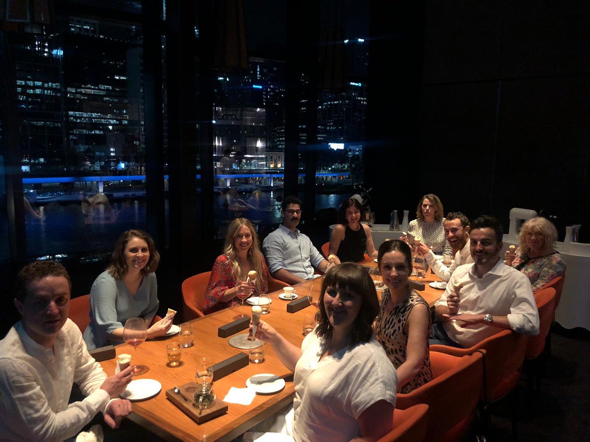 drckarcher's tweet photo. Finishing the 2019 @rmhicu education year in style. 🥂What a fabulous group of dedicated educators. #firstinlearning #firstindining https://t.co/Rc3GBxt2AL