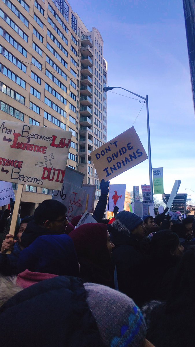 webbed_vagabond's tweet photo. Today: Protests in #Toronto against #CitizenshipAmmendmentAct #AgainstNRC #AgainstFascism #WithJamia #WithAMU #WithAssam https://t.co/Alav2TFjap