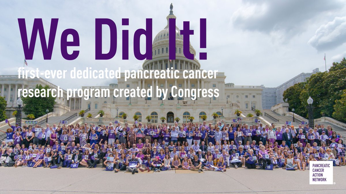 It's is a big day for the #pancreaticcancer community! For the 1st time, the disease will have its own $6M dedicated research program through the Department of Defense’s (DoD) Congressionally Directed Medical Research Program. Learn more about this win at pcan.at/eacvjw.
