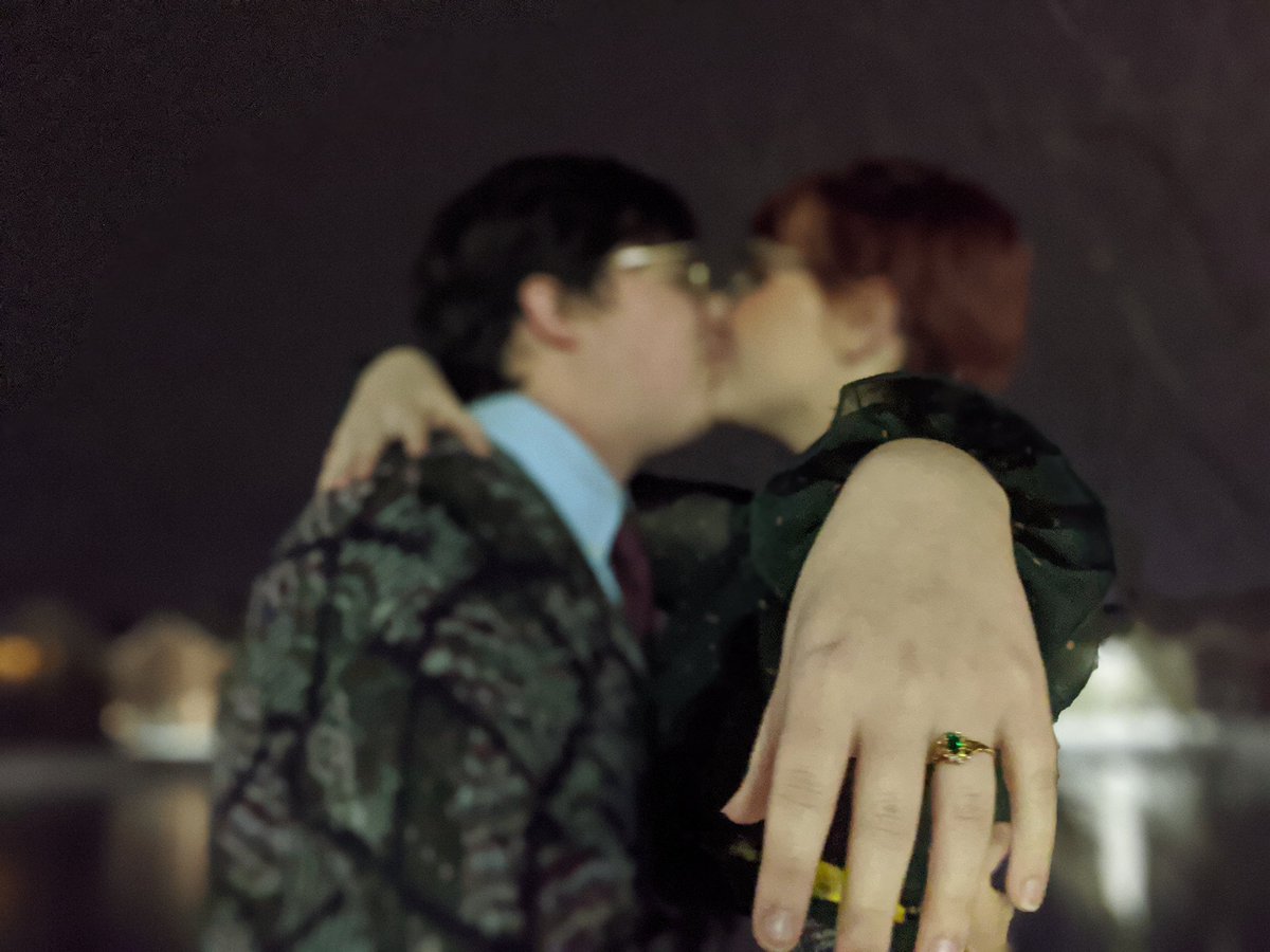 m0rgan132's tweet photo. i said yes!!!!!! ahhhhhh we’re engaged!!!! love you to the ends of the galaxy and back, my love ❤️💛💙 https://t.co/twmabjT5xw