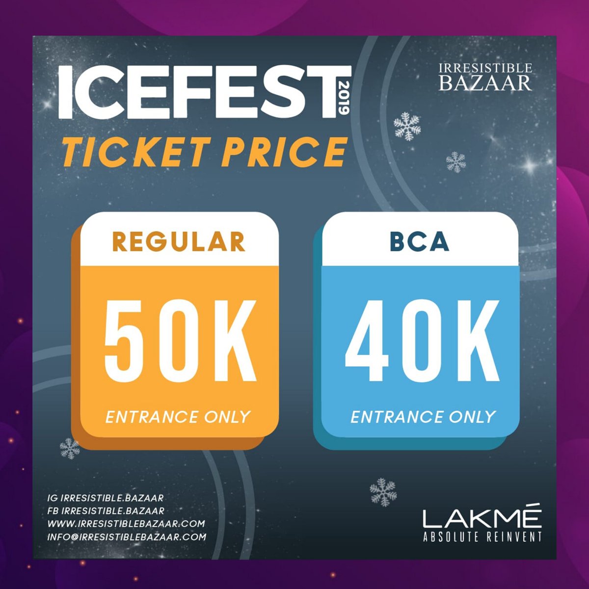 vradiofm's tweet photo. Experience shop preloved branded bazaar in winter village. Get the ticket now at @icefestid. 
.
Mark your calendars and mark our location!
19 - 29 December 2019
ICE BSD HALL 9
Tangerang, Indonesia
.
#irresistiblebazaar #beirresistible #yourhappyplace #eventBSD #eventtangerang https://t.co/EOLezXrEzq