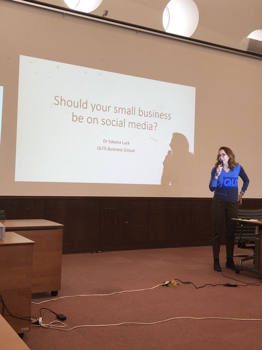 RevolutionKiki's tweet photo. A special treat now - @EddieL from @QUT_AMPR // @QUTBusiness talking about whether your small business should be on social media #AusJap2019 #weareampr https://t.co/bCQSp4vUZU