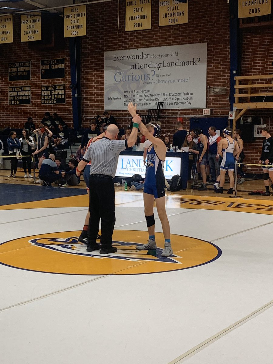 CoachArnold5's tweet photo. @MPCShigh @MPCAthletics Day one of the Landmark Inv. Is in the books. Elijah Brackman, Kason Brooks and Evan Wearing went undefeated on day 1. Eason Mahon went 2-1. Day 2 starts at 9am Saturday. https://t.co/lovG3K5gXo
