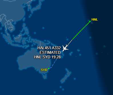 no_filter_Yamba's tweet photo. This is where SmoKo's flight is now. About 4 hours away. Sometime tomorrow he will be hotfooting it to a fireground for the optics, because the firegrounds are where Albo has been while Morrison was holidaying in Honolulu #ClimateEmergency #ScottMorrisonFAIL https://t.co/0fZ3XXoJgk