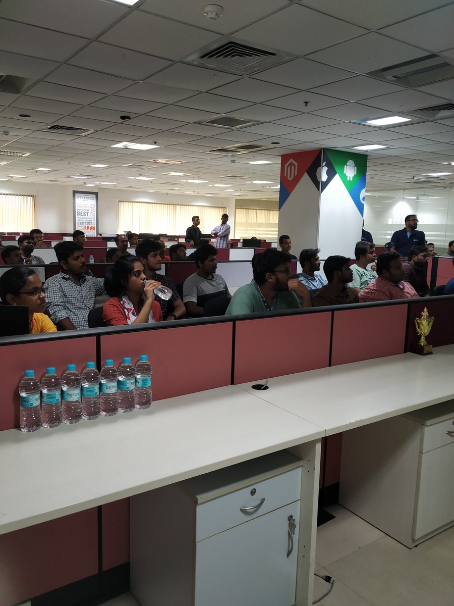InnopplIndia's tweet photo. The long wait is over - Flutter meetup has kick-started finally with Suraj &amp; Hariharan explaining about #Flutter. https://t.co/WRcfbdg36k