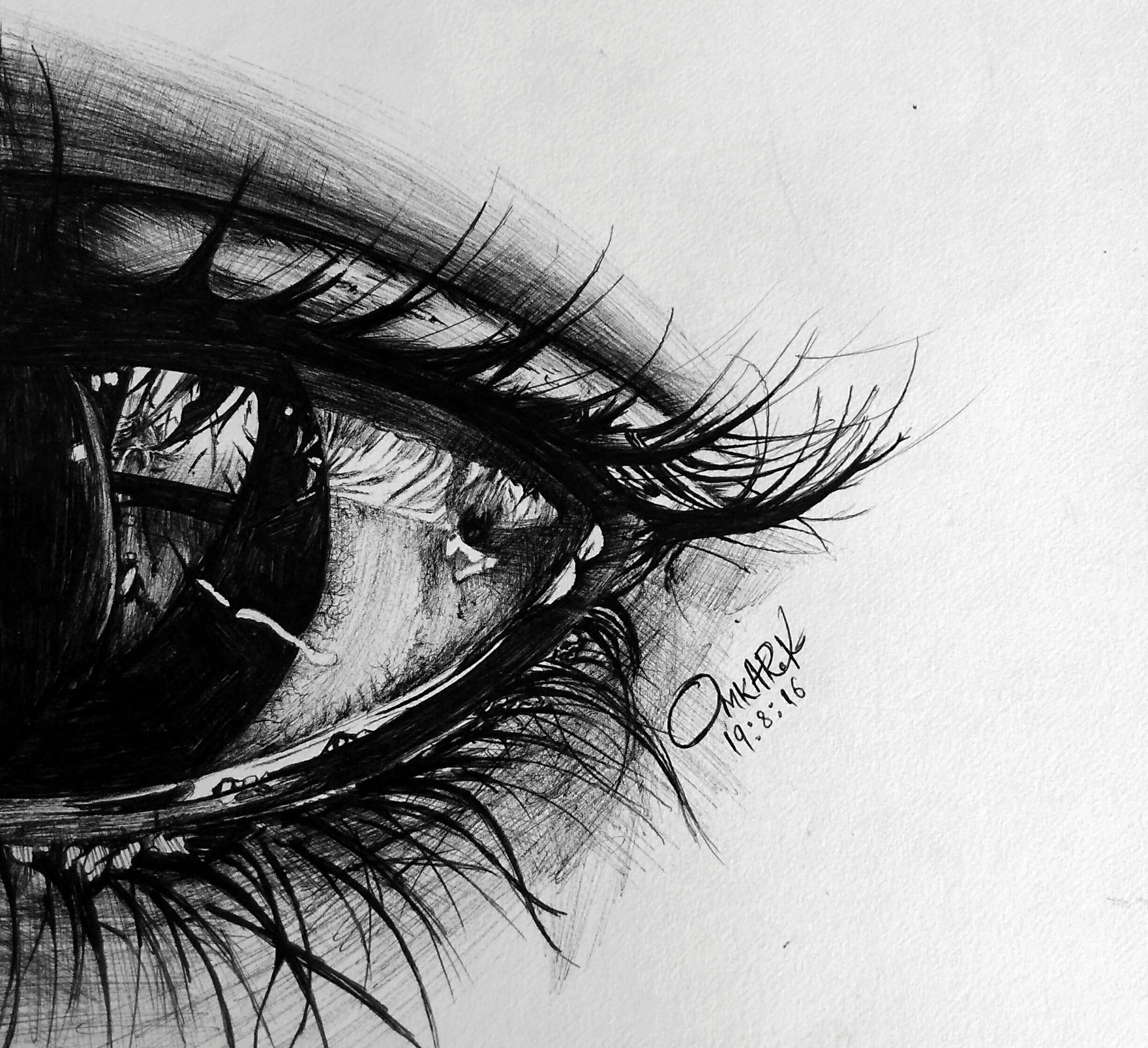 Easy Beginners Tutorial to draw an EYE using a ball Pen  Anyone can give  it a try   YouTube