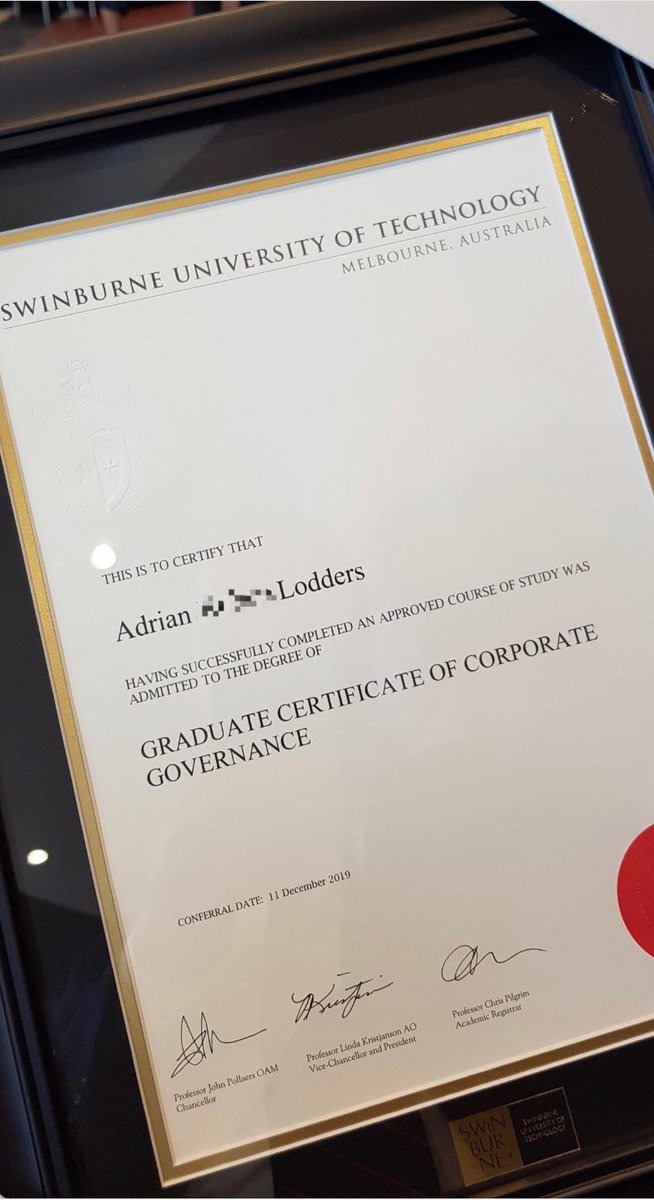 SwinCorpGov (@govswin) on Twitter photo Congrats to our new alumni Adrian Lodders on completing his grad cert in #CorpGov - better qualified than most #ASX #directors now! <a href="/SwinBusSchool/">School of Business, Law and Entrepreneurship</a> <a href="/SwinLaw/">Sally Winlaw</a> <a href="/SwinburneAlumni/">Swinburne Alumni</a> Congrats to our new alumni Adrian Lodders on completing his grad cert in #CorpGov - better qualified than most #ASX #directors now! <a href="/SwinBusSchool/">School of Business, Law and Entrepreneurship</a> <a href="/SwinLaw/">Sally Winlaw</a> <a href="/SwinburneAlumni/">Swinburne Alumni</a>