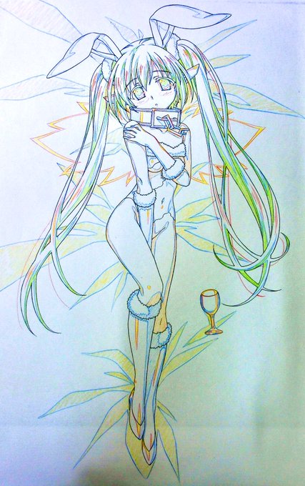 そらおとのニンフ。
抱き枕カバー用に描いたモノ。
ボディペイントのバニースーツが溶けて隠しているというエクストリームな設定。 