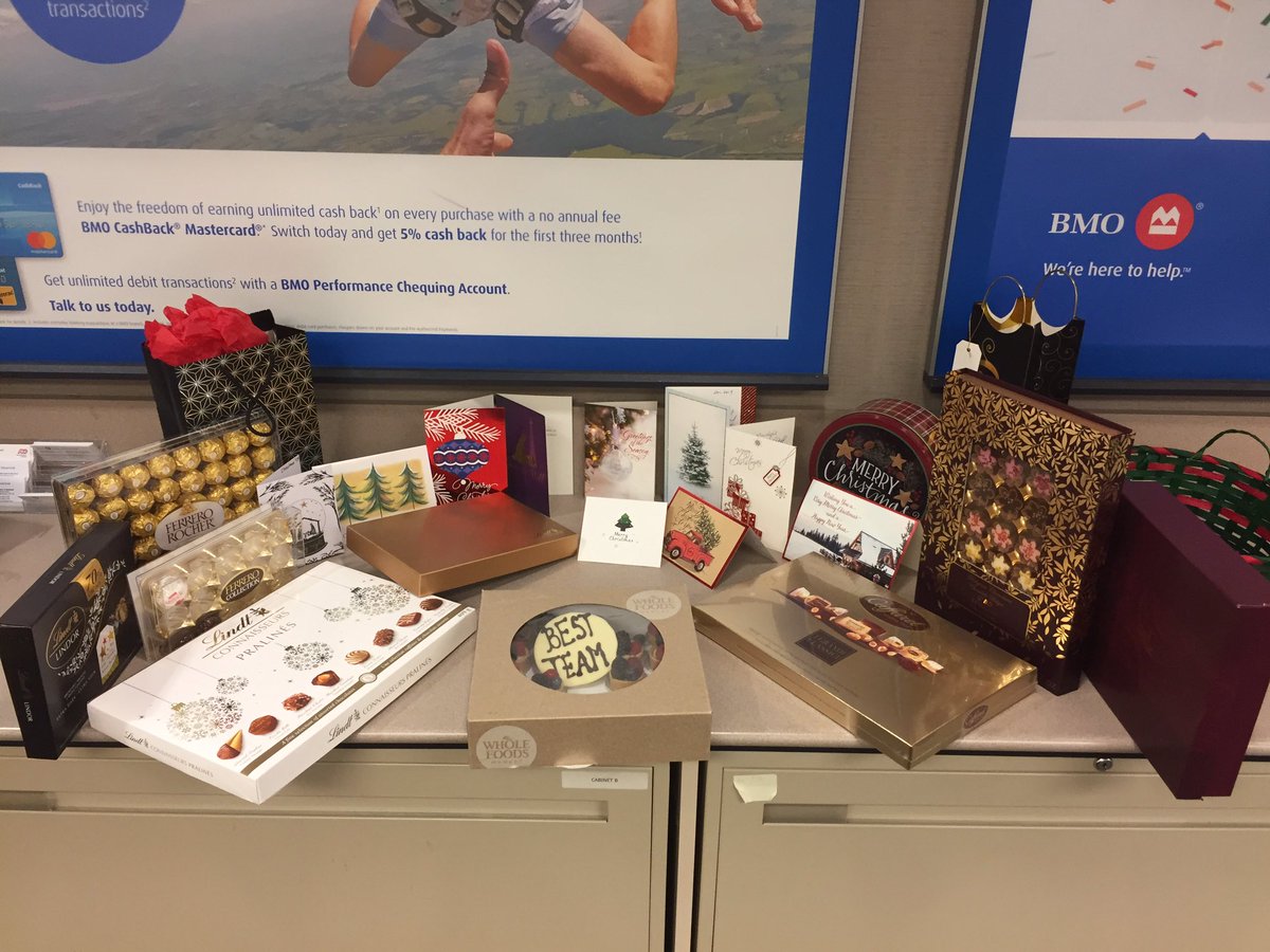 Banking is about money, but it is more about people. When people put <a href="/bmoAmbleside/">THE BMO Ambleside Family</a> on their Christmas gifting lists and make us homemake cookies and cakes. We know it is not only because of appreciation, but also love and trust! #proundtoworkatbmo #BMO #BMOBCY #B4U #lifeatbmo