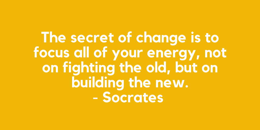CauseWallet's tweet photo. The secret of change is to focus all of your energy, not on fighting the old, but on building the new. - Socrates https://t.co/Qx9aOWWdB9