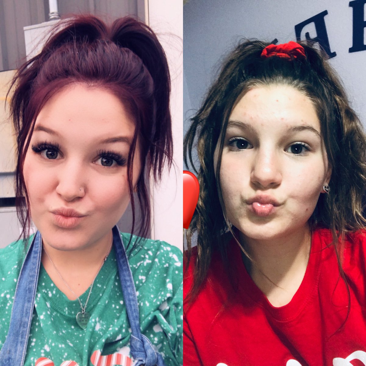 e_brooke14's tweet image. It’s pretty spooky how much me and my little sister look alike! 😳
#sameface #samepersonality #11yearsapart