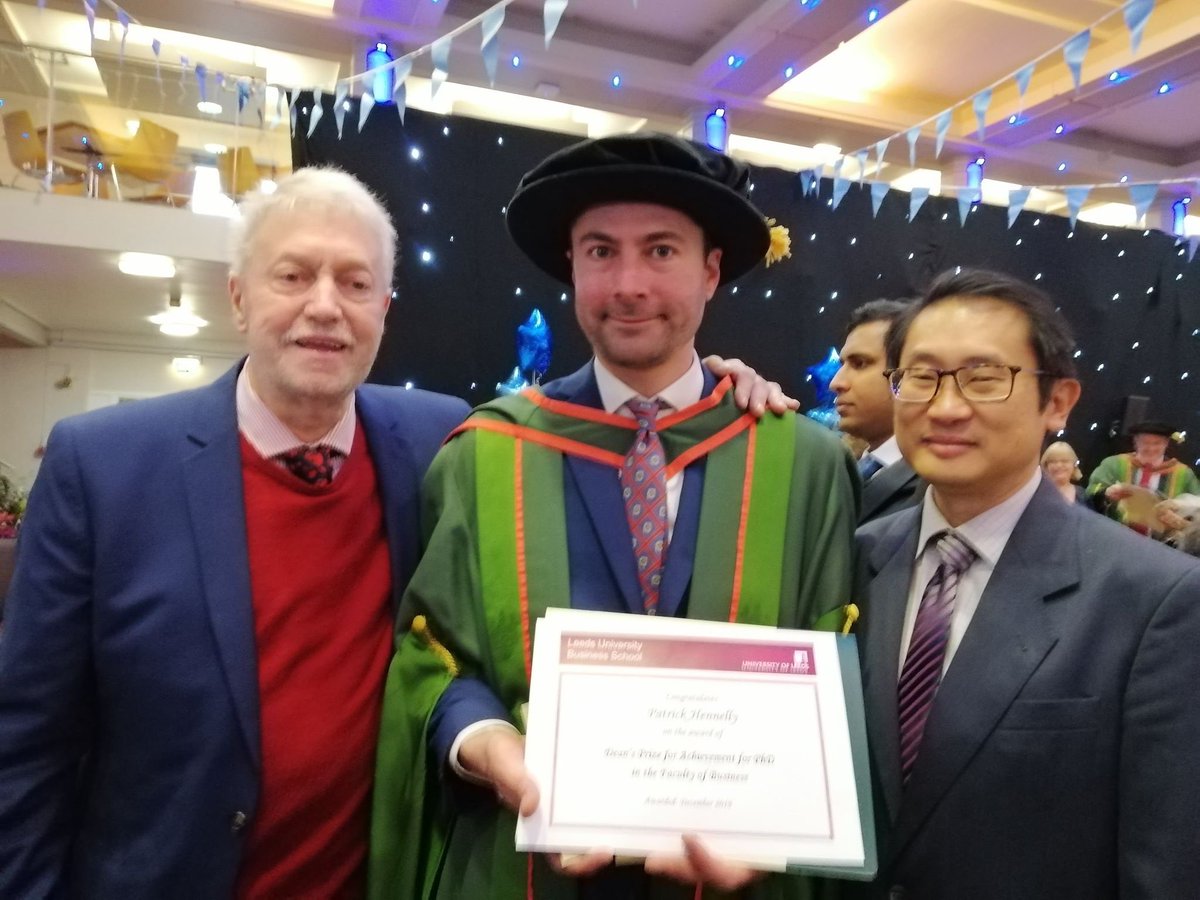 A great day celebrating the graduation of Dr Patrick Hennelly and his Dean’s Prize of Achievement!
