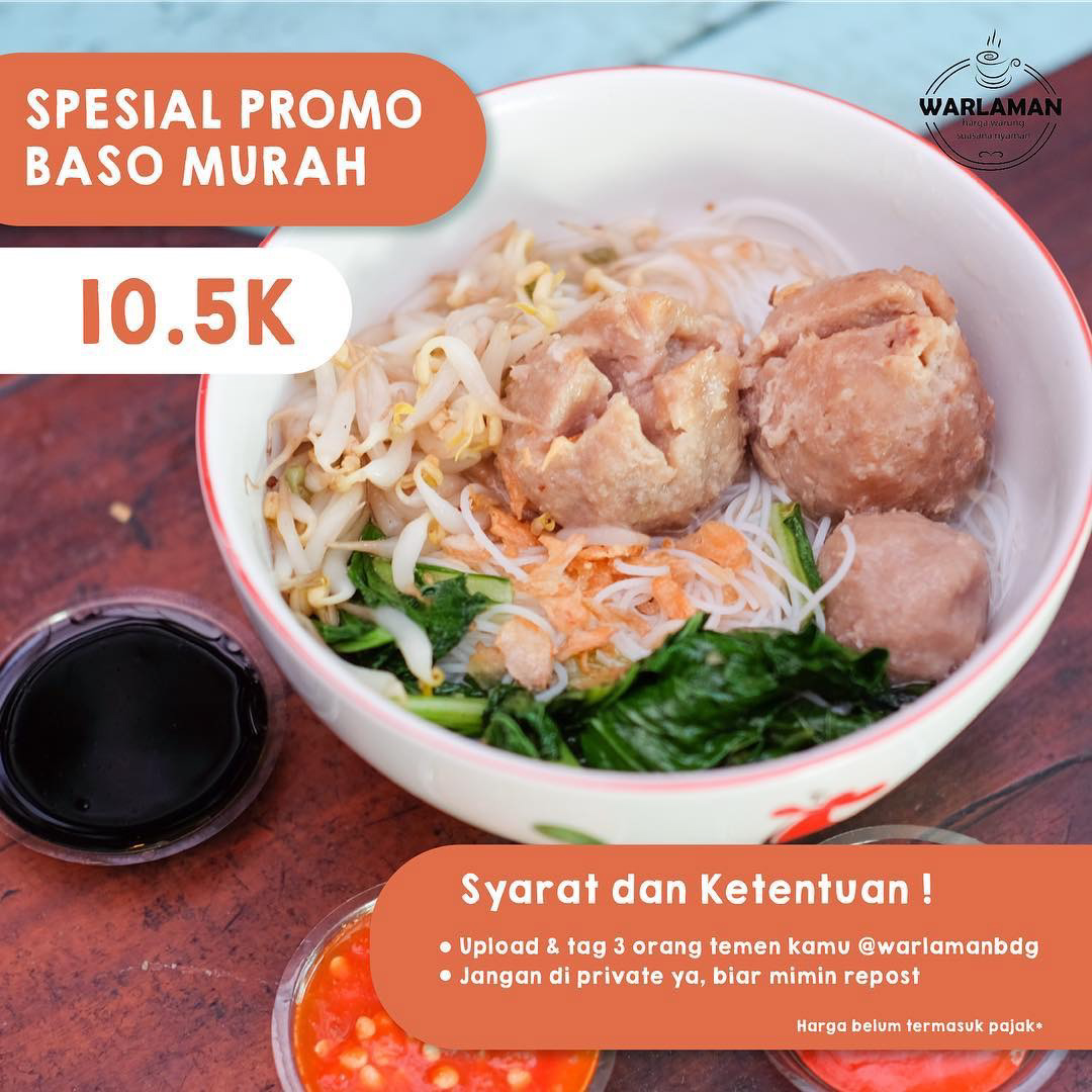 Lagi musim ujan gini enaknya diangetin sama baso nya #warlamanbdg nih guyyss.. Murah banget! Bikin nagiih yumm~🤤🤤
Yaqueen tidak ingin mencobaa??😜 #cafemurahbandung #infokulinerbandung #explorebandung #bandungresto #ngopidibandung #coffeshop #grabindonesia #grabfood #grabpromo