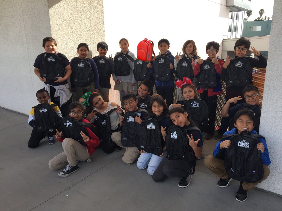 ‘Tis the season! So happy and grateful to receive these awesome backpacks from the <a href="/LAClippers/">LA Clippers</a> and Kawhi Leonard. We love them, go Clippers! ❤️👏🏽🏀 #Thankful #ASGE #LAclippers
