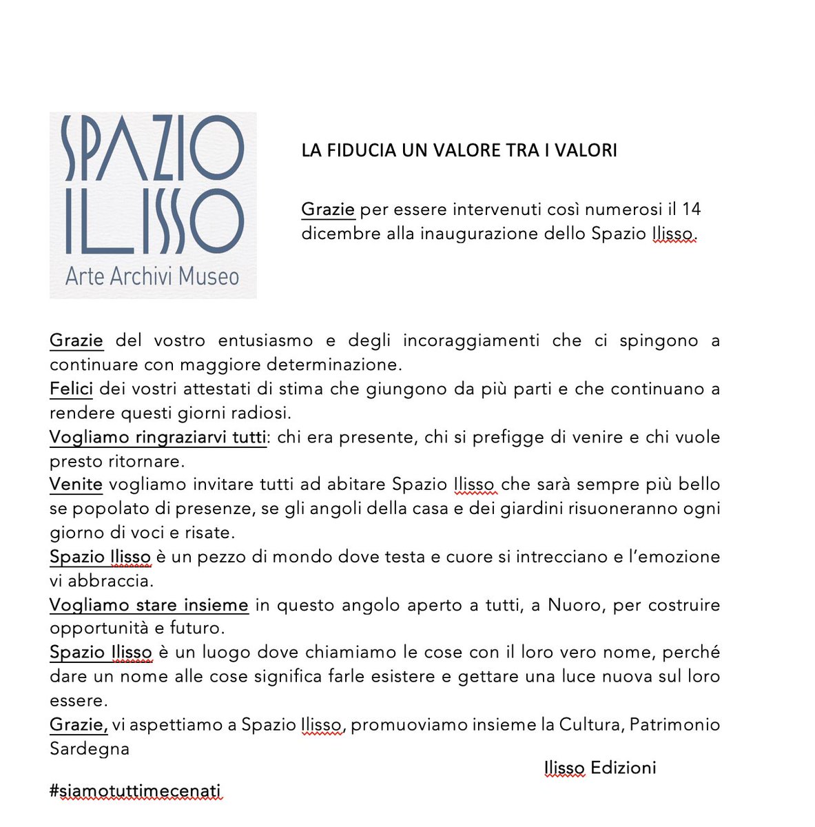 ilissoedizioni's tweet photo. La FIDUCIA, un Valore tra i Valori https://t.co/eLLrrxg3QE