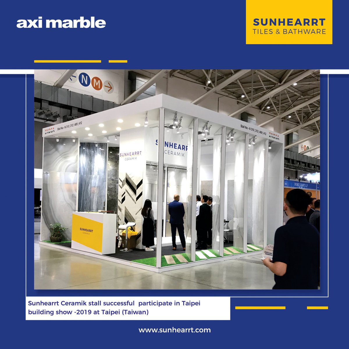 sunhearrt's tweet photo. Sunhearrt Ceramik @ Taipei building show-2019 @taipei(taiwan)

#sunhearrtceramik #aximarble #taipeibuldingshow2019 
#bhumistu #WallDecore #Multiplesize #homedecor #Manufacturer #vitrifiedtiles #BestProducts #House #Design #Tiles #tiledesign 
https://t.co/22af5ZzWnX https://t.co/PRq6yRdn1o