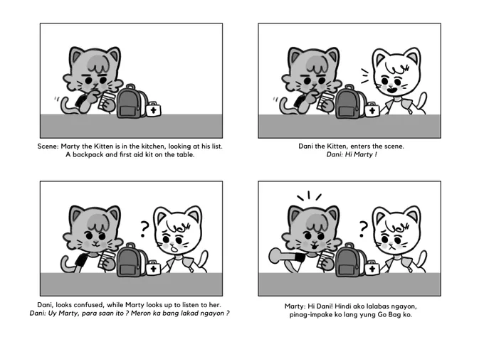 also made a 6 page storyboard for an animated DRR segment ft. a cat duo named Marty &amp; Dani!! 