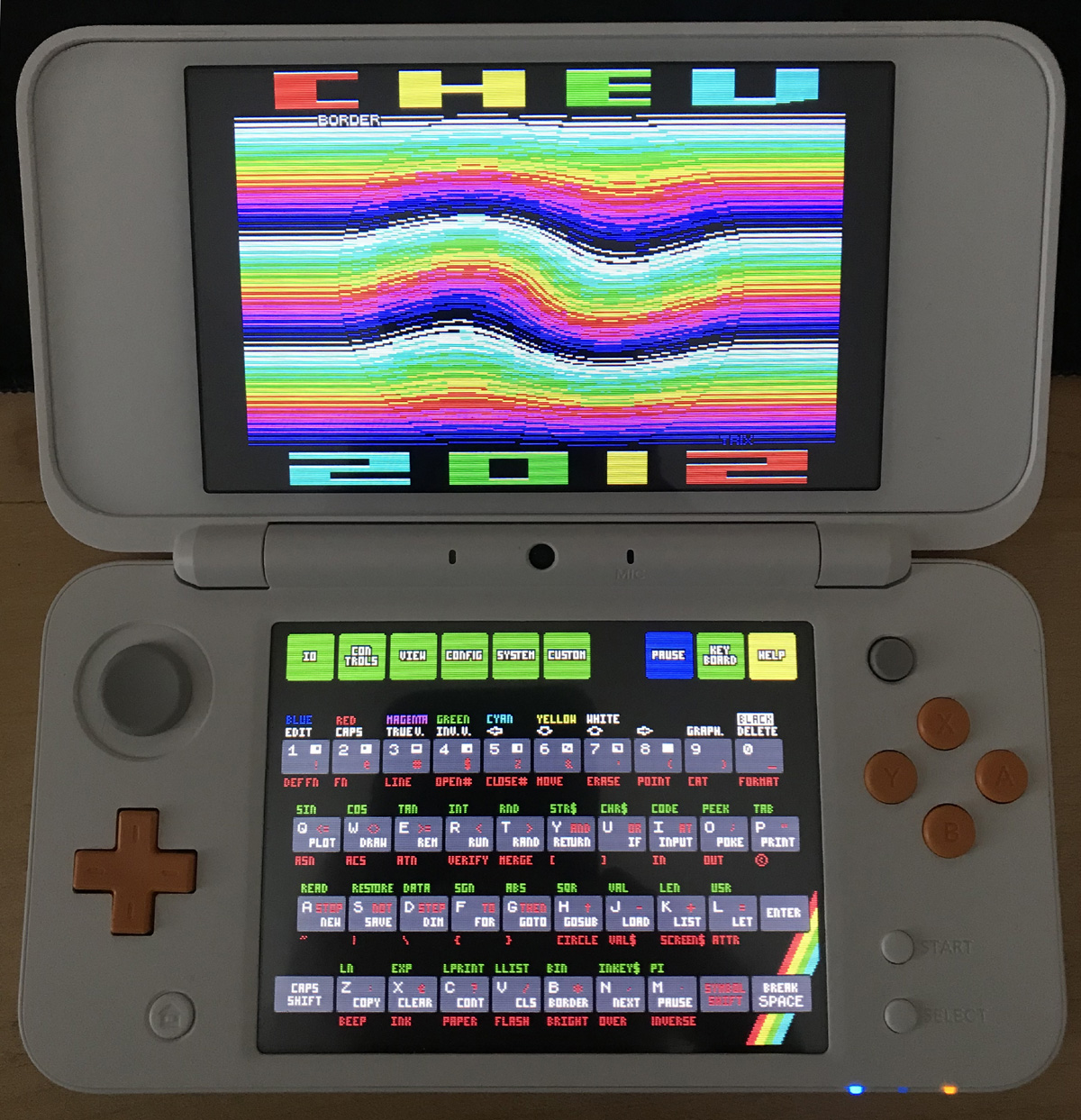Patrik Rak on Twitter: "You have asked for it and here it is: native  release of #ZXDS for Nintendo 3DS. Featuring accurate border emulation and  utilizing the improved resolution, it is the
