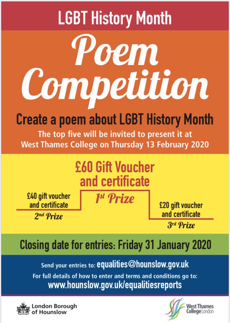 Fabulous poetry event <a href="/LBofHounslow/">Hounslow Council</a> this #LGBTHM