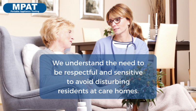 MPAT4U's tweet photo. Do you work in the care provision sector? We have experience of PAT testing in that environment with full sensitivity. https://t.co/UqnuE6T88R