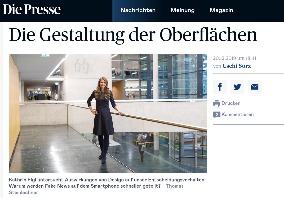 KathrinFigl's tweet photo. Heute ist ein Portrait von mir in der Presse :) - "Die Gestaltung der Oberflächen" https://t.co/UctrOWj3S5 via @DiePressecom https://t.co/DQVdR5USGL