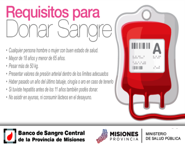 👉🏼 Vos podes ayudar a salvar vidas; si cumplís los requisitos para ser donante de sangre, acércate.
🏢 #Bancodesangremisiones