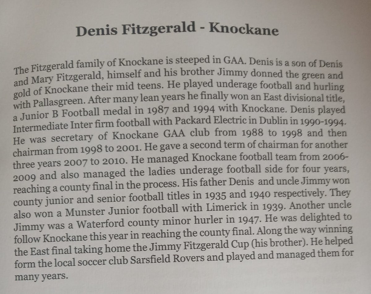 Knockane GAA Club (@knockanegaa) on Twitter photo Congratulations to Denis Fitzgerald, Knockane on receiving his East Limerick Old Time Gael award last night at a function in Caherconlish. Denis has given a lifetime of service to the club. <a href="/GaaEast/">East Board Limerick GAA</a> Congratulations to Denis Fitzgerald, Knockane on receiving his East Limerick Old Time Gael award last night at a function in Caherconlish. Denis has given a lifetime of service to the club. <a href="/GaaEast/">East Board Limerick GAA</a>
