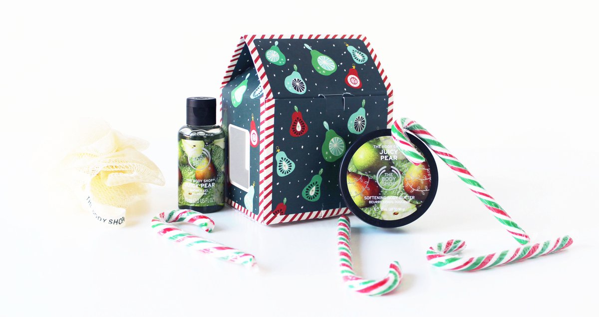 EmmaLMcKinlay's tweet photo. Need some last-minute inspiration for Christmas gifts? I highly recommend @TheBodyShopUK new festive scent in Juicy Pear https://t.co/aHjJH3NgRh https://t.co/N7pJcLEOkW