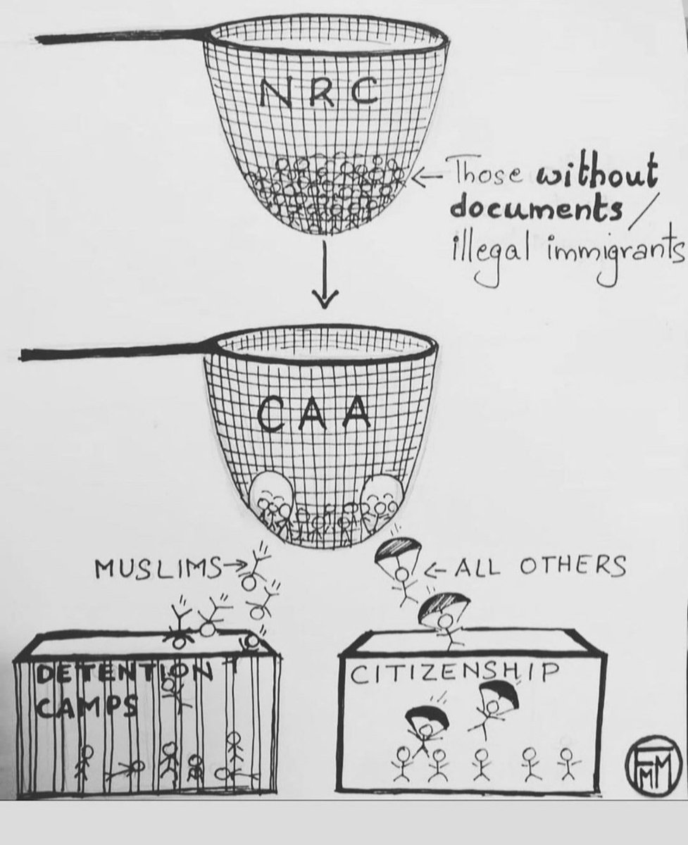 All those asking how does the Citizenship amendnent bill impact the Muslim minority in India, here is an easy explainer ( gratitude to the human who made this)