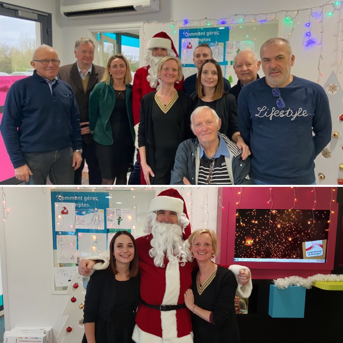 Visite du Père Noël ce matin à l'agence !! Le conseil d'administration ainsi que l'équipe de la Côte des Légendes vous souhaite de joyeuses fêtes de fin d'année ! <a href="/UTPlabennec/">UT Pl🅰️bennec</a> <a href="/WeAreArkea/">WAA|Actus</a>