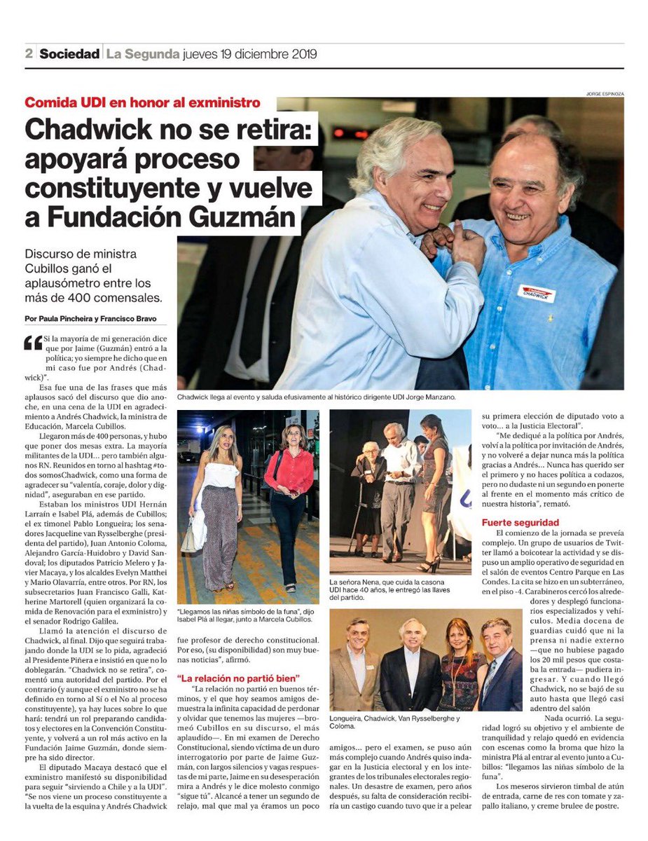 SoleTransFem's tweet photo. La acusación a Chadwick fue un tongo político, estando adentro o fuera del gobierno; igual va a seguir maquineando, moviendo hilos y muerto de la risa; ganando sus buenas Lucas. Estos nunca van a buscar pega con un CV.
#ChadwickCulpable https://t.co/TZr8f8y6CK