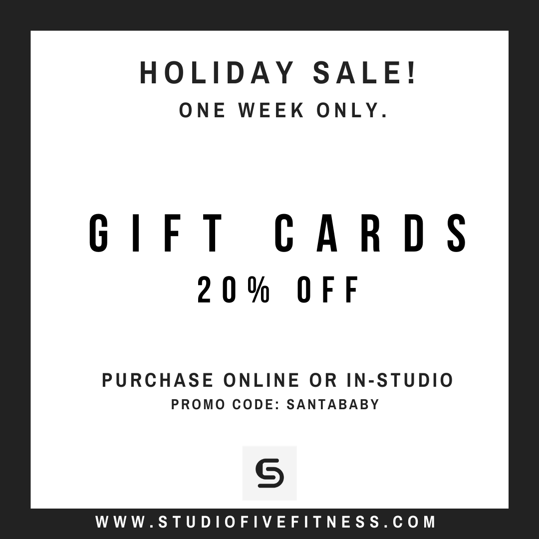 Studio5Fit's tweet photo. Need a stocking stuffer? Look no further.S5 gift cards are on sale! https://t.co/ai0j1Mme8T https://t.co/ZFtAsVso2R