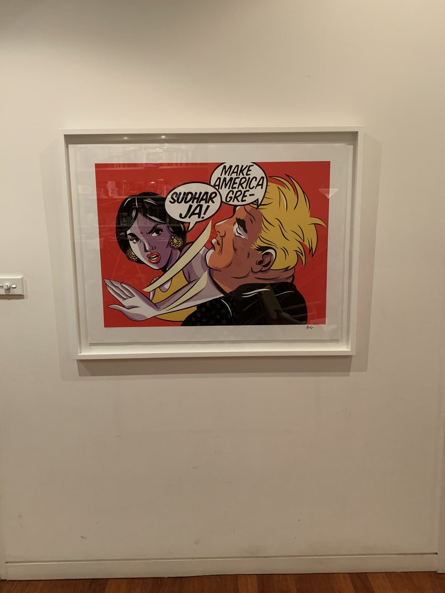 Trump was framed! Loving my totally impeachy Xmas present to myself. Thanks @hatecopy and #richardtaittinger gallery.