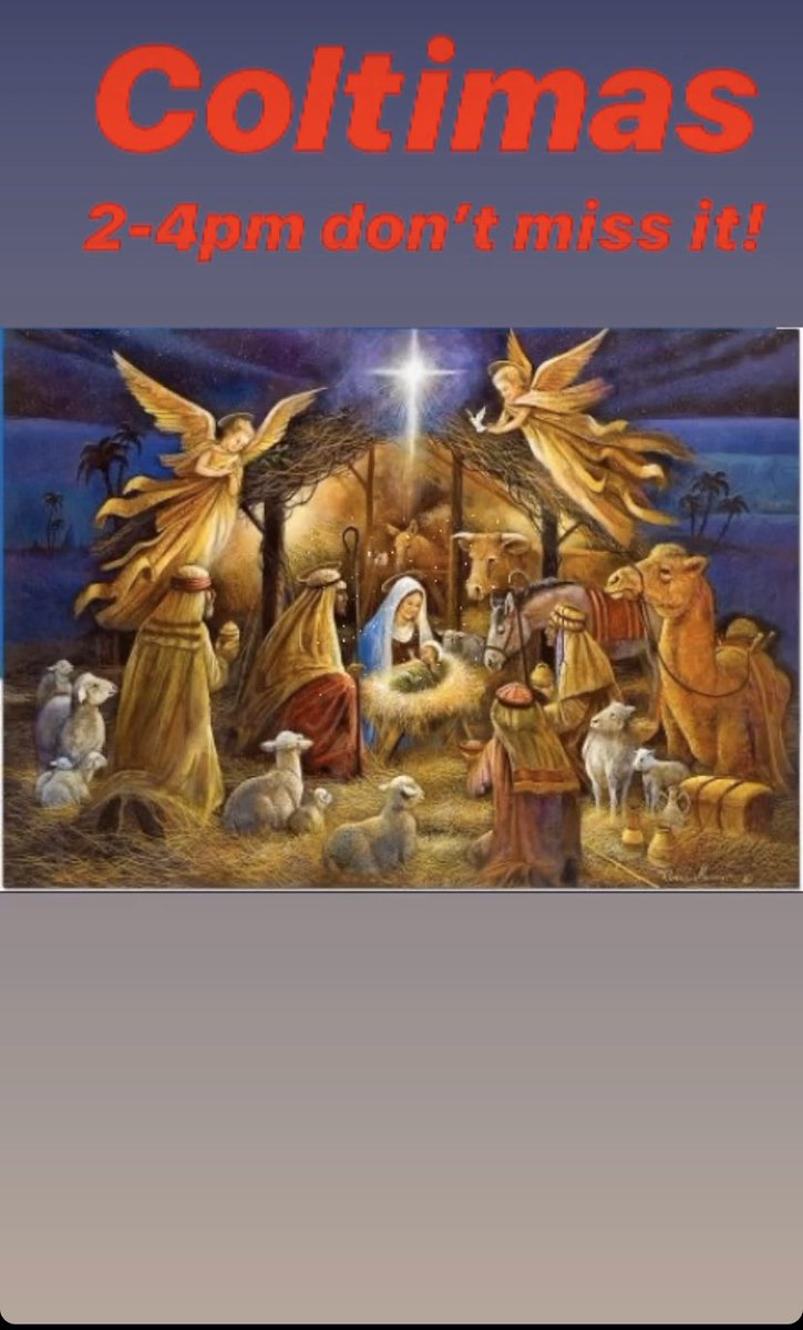 #coltimas a village #communityevent to enjoy the #Christmasstory acted out by grown ups. Start at Capital Culture gallery and #followthestar trail through the church, churchyard to the #pub where you’ll find there’s no #room atheism but a few surprises and a #manger &amp; even #snow