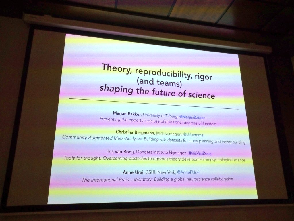 Overview slide of the NVP symposium on theory, reproducibility, rigor