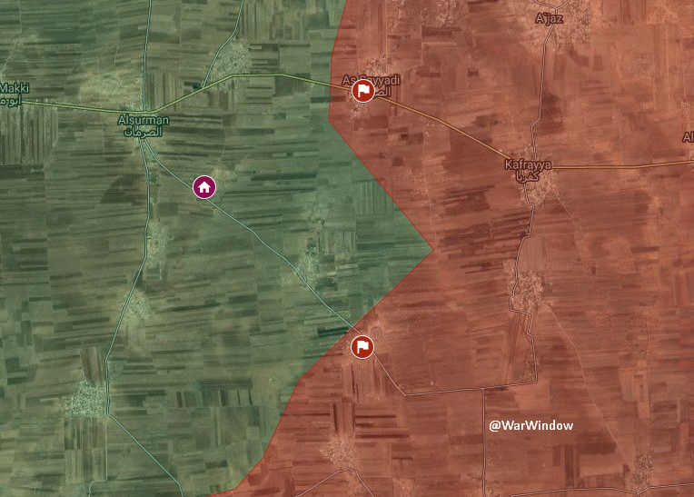 Krummapper's tweet image. 2nd day of #IdlibDawn
As-Sayyadi and damm hill towns were captured by #SAA, they are approaching to Turkish obs. point No6